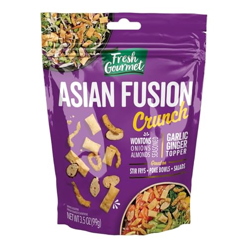 Image of Fresh Gourmet Asian Fusion Crunch Garlic Ginger Topper,3.5oz Resealable Bag