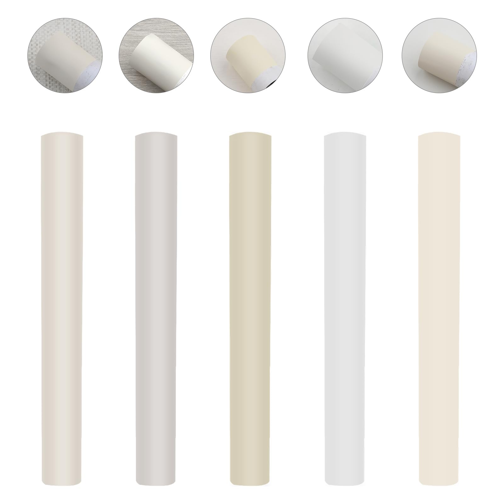 5Pcs Wax Filler Wood Repair Sticks, Oak Wood Scratch Repair Crayons Multi-Surface Wax Sticks for Flooring Filler Wood Furniture Laminate Floor Table Door Scratches Holes Stains (White) — image 1