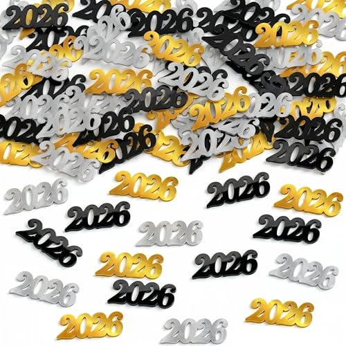 Image of Shiny 2026 confetti- Pack of 500 | 2026 Confetti for Graduation Decoration 2026 | Graduation Confetti, Graduation Table Decorations - KatchOn