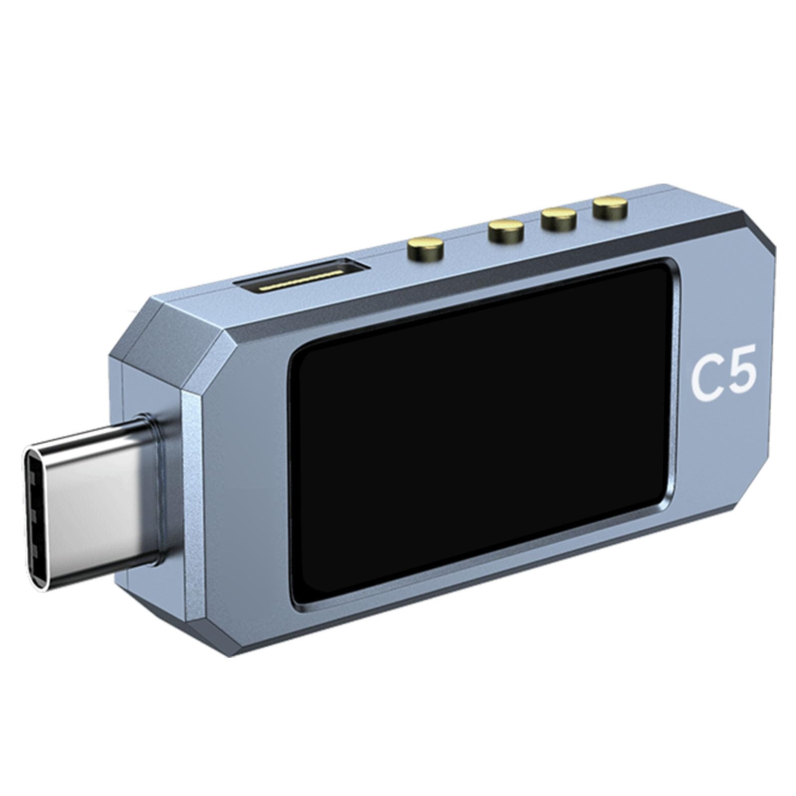 Multímetro digital de alta precisión USB C 3.1 DC48V para medición de voltajes y corriente con pantalla
