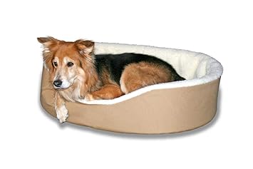 KOZI PET Foam Filled Fabric Round Shape Reversible Dual Soft Bed for Dogs and Cats Export Quality (Beidge)-XL