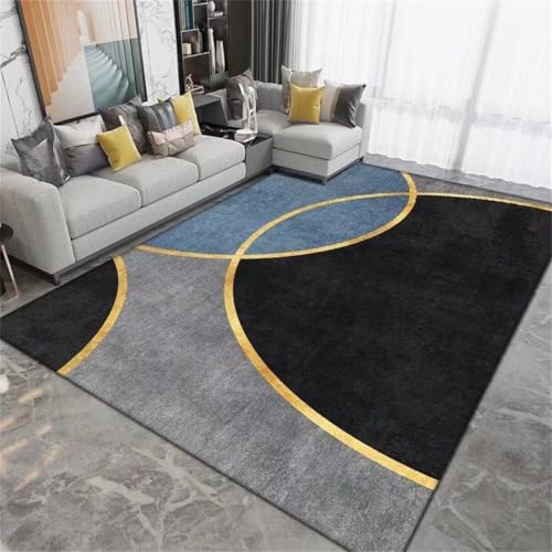 Tapis graphique 40X60CM lavable tapis de salon simple gris - 2