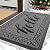 Yimobra Hello Door Mat, Outdoor Welcome Front Door Mats for Outside Entrance, Heavy Duty Non Slip Floor Matt for Home Entry, Sturdy Back Doormat for Patio Garage Office, 29.5 x 17 Inch,Black Gray