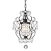 Edvivi Amorette 1-Light Antique Bronze Finish Mini Pendant Chandelier Wrought Iron Ceiling Fixture | Glam Lighting