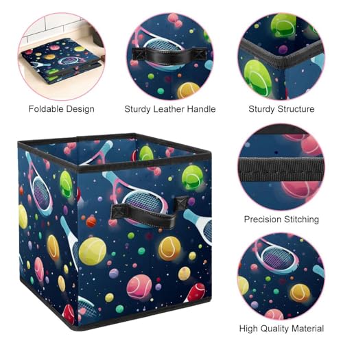 Boîte de rangement pour raquettes de tennis pliable cube