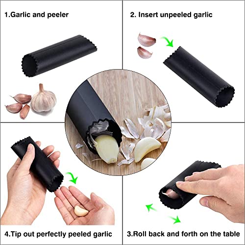 Monaco Garlic Press And Peelers Kit, Aifort Stainless Steel Mincer And Silicone Tube Roller #TOP5