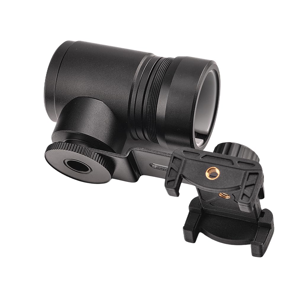 Adaptateur d'appareil photo pour lunette de visée de fusil – Adaptateur de caméra smartphone entièrement en aluminium pour la chasse et l'observation des oiseaux avec deux angles de vue –
