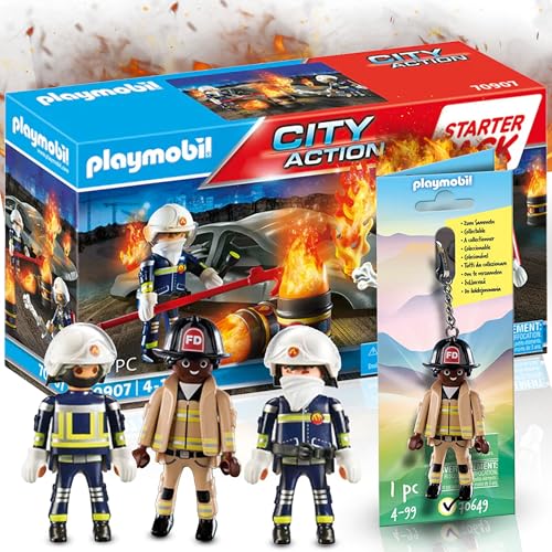 PLAYMOBIL 70649 - Llavero con diseño de bombero 70907