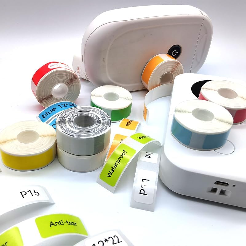 1600Pcs D30 Label Tape P11 Paper P15 Portable Label Stickers10rolls12x40mm Mix1 - Image 5