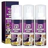 SNONESIY 3 Flaschen 60 Milliliter Relax Spray Für Katzen Pheromone Katzen Beruhigungsmittel Beruhigung Katze Beruhigungsmittel Beruhigt Die Emotionen Von