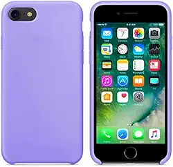 Case Capinha Colorida Capa Slim Flexível Aveludada Compatível Com iPhone 7/8 Vermelha,Preta, Laranja, Amarela, Azul, Rosa, Pink, Branca, Lilás, Marrom, Verde, Roxo ONYK (Lilas)