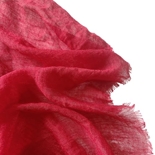 Image of Crinkled PolyCotton Scarf for Women - 180 x 90 cm Stole for Women | PolyCotton Scarf for Summers, Head Cover for Women | Lightweight Scarf for Women | Women Accessory