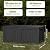 MAIUSCOLI 150 Gallon Outdoor Storage Box Waterproof Outside Resin Deck Box, Lockable Storage Bin for Patio Furniture,Garden Tools,Cushions,Pool Accessories(Black)