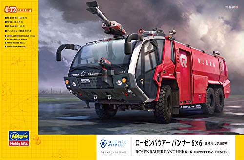 Image of Hasegawa 1 /72 Scale Rosenbauer Panther 6x6 Airport Crash Tender Plastic Model Building Kit #54005