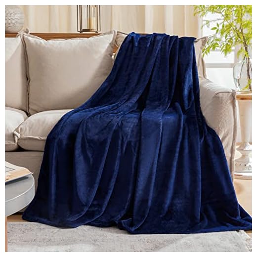 Fleece Plush Throw Blanket Navy Blue(50 by 60 Inches),Super Soft Fuzzy Cozy Flannel Blanket for Couch Sofa.Microfiber Blanket Lightweight