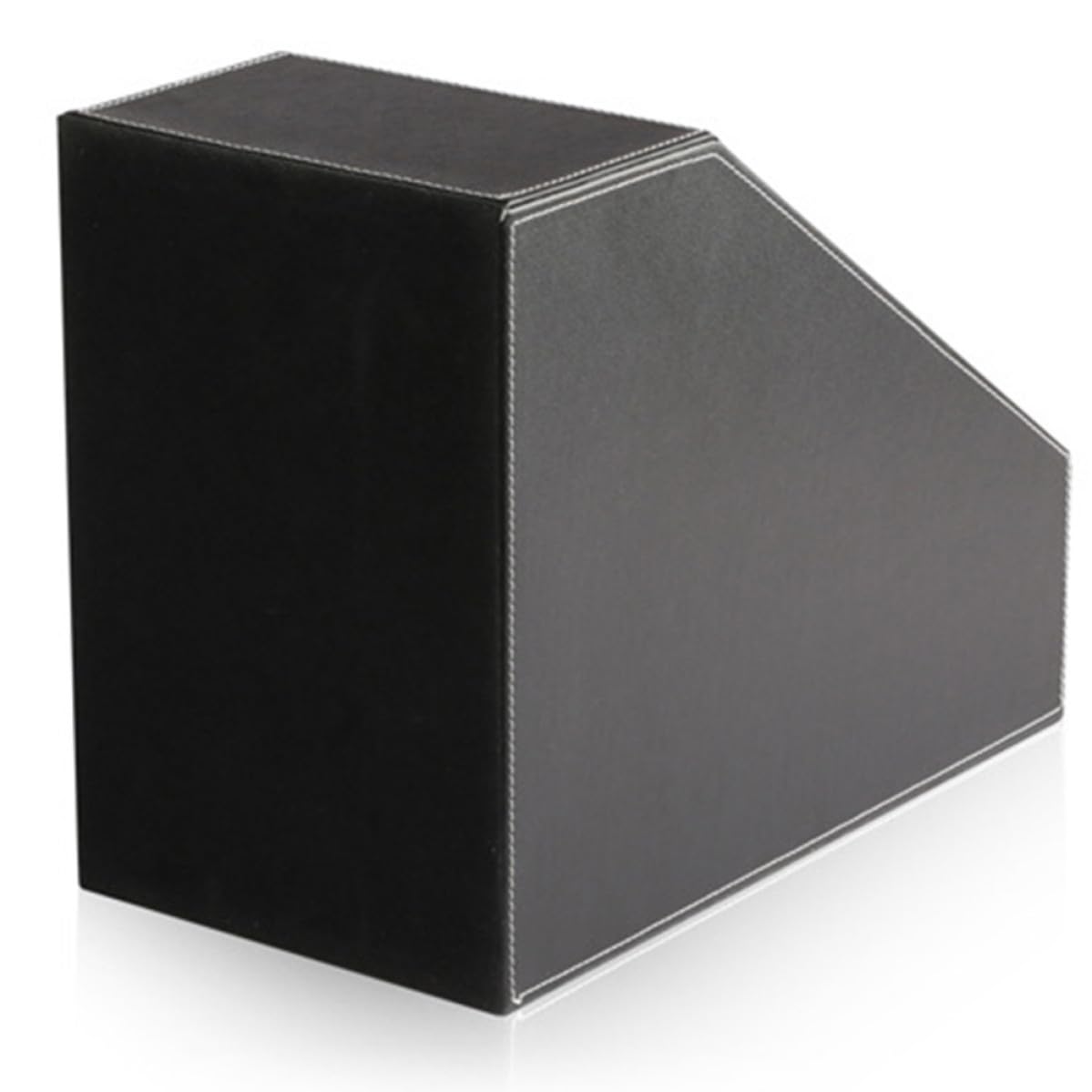 Scatola Organizer Cosmetici Doppio Strato in Cuoio Nero Portatile
