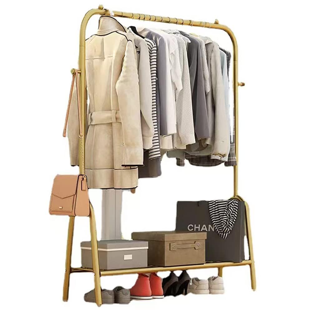 LEDIN Modern Garment Rack, Clothes Rack Retail Display Clothes Hanger Stand, Freestanding Garment Rack, Easy Assemble Clothing Rack Style D 120cm