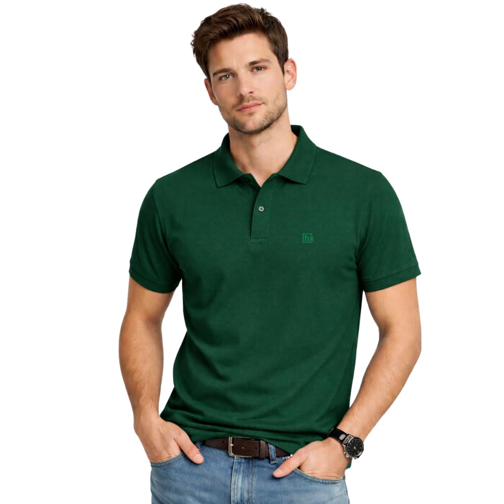 Men’s Polo Neck T-Shirt Cotton | Casual Polo T Shirt for Men Regular Fit | Half Sleeve Plain Premium Summer Tshirt-picture-41