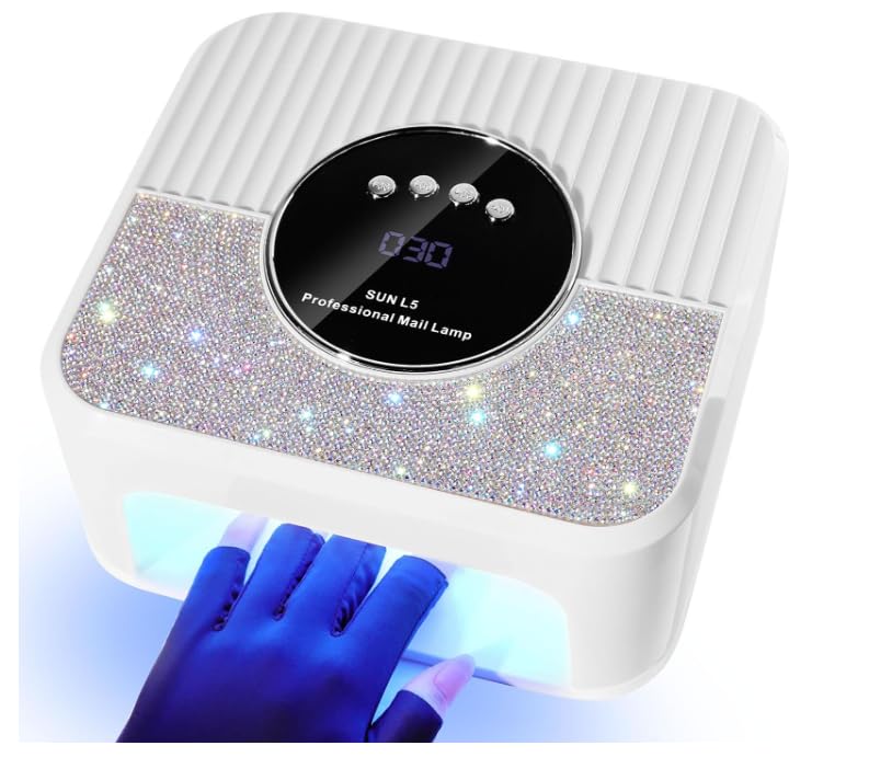 268W U V Light for Gel Nails, LimeGirl Nail Lamp LED Nail Lamp Professional with 4 Timer, 45 Lamp Beads and Automatic Sensor, Nail Cure Lamp for Gel Polish Acrylic Nail Powder (268w,l5)-image-1