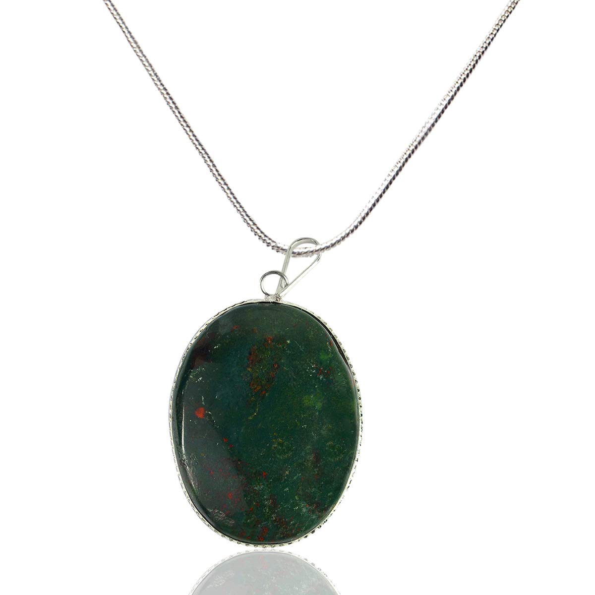 Buy Green Bloodstone Oval Crystal Stone 