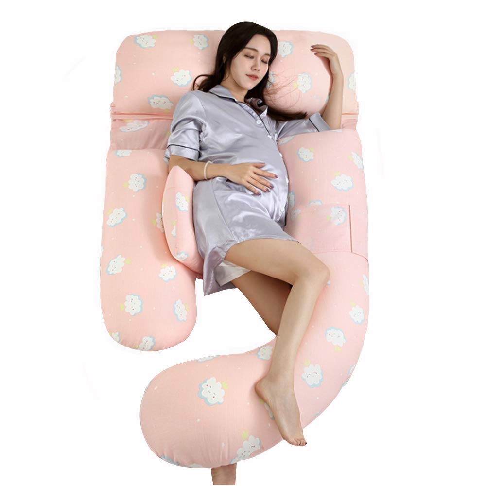 Callerpan Pregnancy Pillow,53 inch Detachable Full Body Pregnancy Pillow for Side Sleeping and Back Pain Relief,U Shaped Full Body Pillow with Nursing Baby Design,Easy to Clean