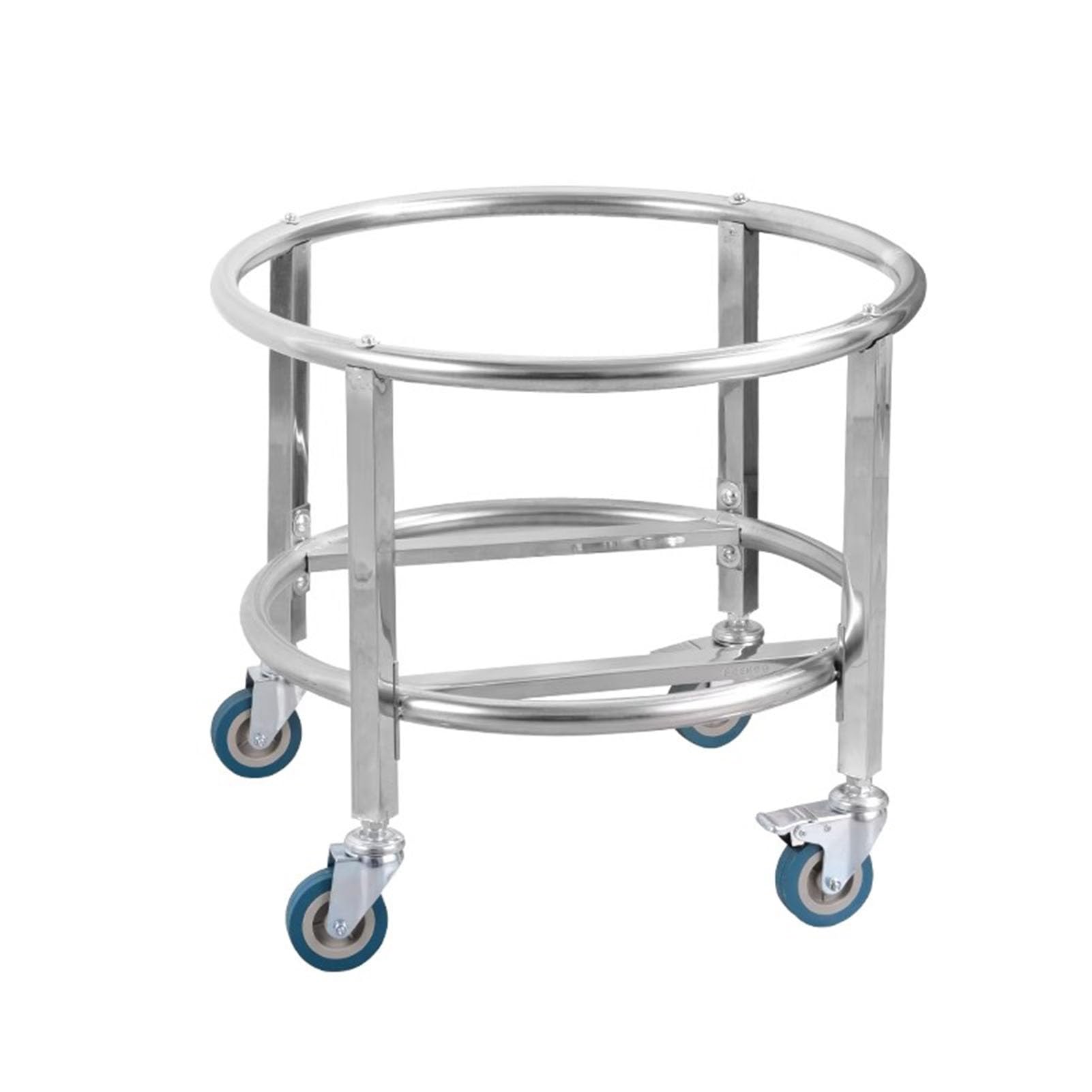 Carrello resistente in acciaio inox per cucina commerciale, perfetto per pentole e secchi isolanti