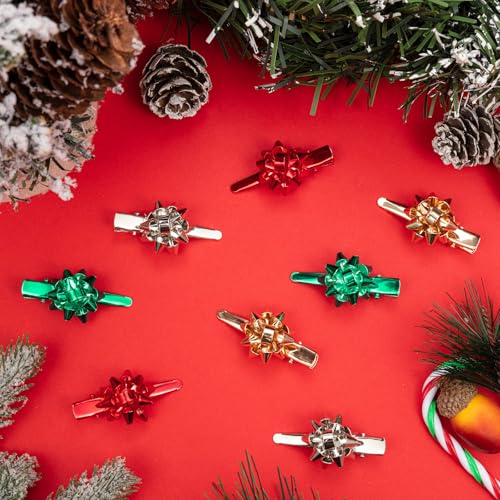 Pinzas navideñas para el pelo que contagian alegría: pack de 8 piezas para mujer 7