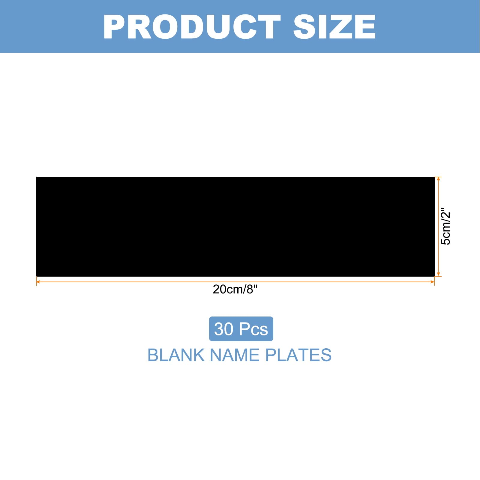 PATIKIL 10"x2" Blank Name Plates - Image 2