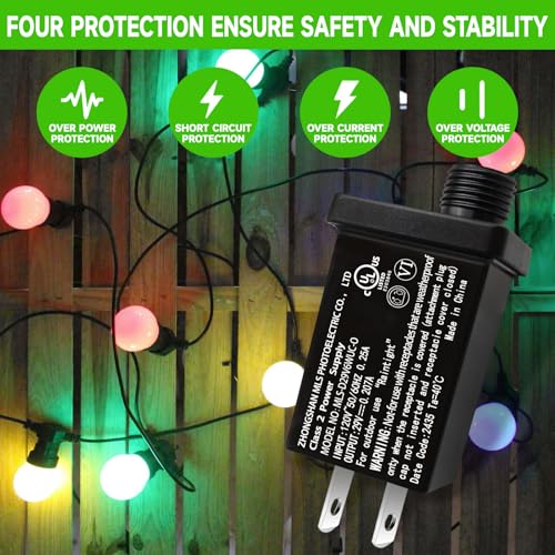 Image of 29V 6W Class 2 Power Supply LED Transformer Replacement IP44 Low Voltage Adapter for Christmas Tree String Light, Fairy Light, Net Light