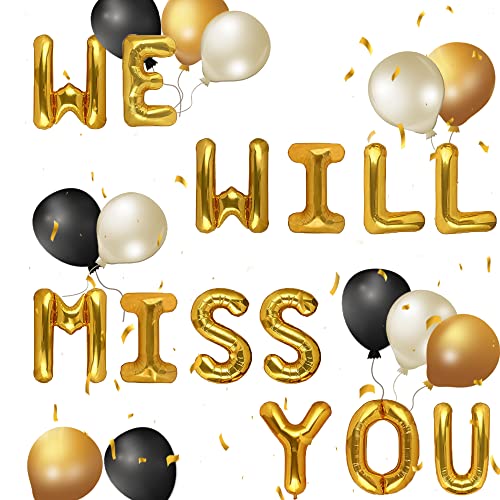 Guirlande de retraite au bureau : pack LaVenty de 16 bannières We Will Miss You pour des adieux touchants