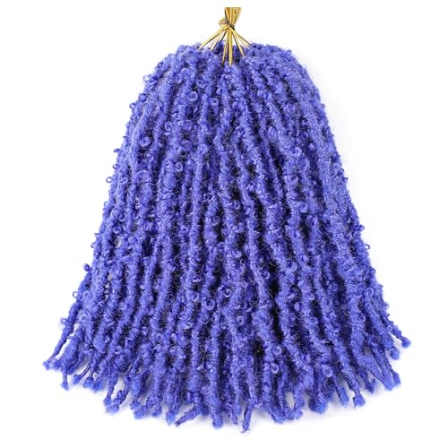 GUOHUI Super Light Butterfly Locs Crochet Hair 12 Inch 6 Packs Pre-Looped Soft Distressed Faux Locs Braids for Women Kids (12 In