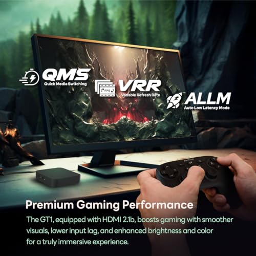 Image of RockTek GT1 4K Streaming Box with Google TV, Realtek RTD1325, 2GB RAM 32GB Storage, HDR10+, WiFi 5, AISR, AIPQ, QMS, Voice Remote, Smart Home Control & Chromecast Built-in