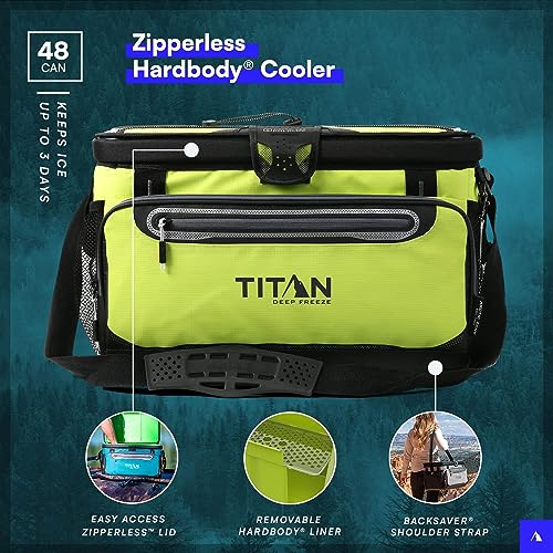 Image of Titan by Arctic Zone Deep Freeze Cooler - Zipperless Hardbody Cooler - Deep Freeze Insulation, HardBody Liner, and SmartShelf