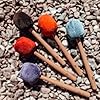 Sonic Energy Gong Mallet Medium – Brown mallet with beechwood handle, Chai – For gong players, meditation, percussion – Sheep’s wool, synthetic fleece (MGM-M-C) #3