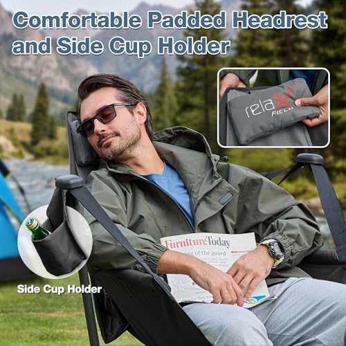 Silla Colgante para Camping RELAX FIELD Modelo hammock chair Negra Resistencia 350 pounds miniatura 4