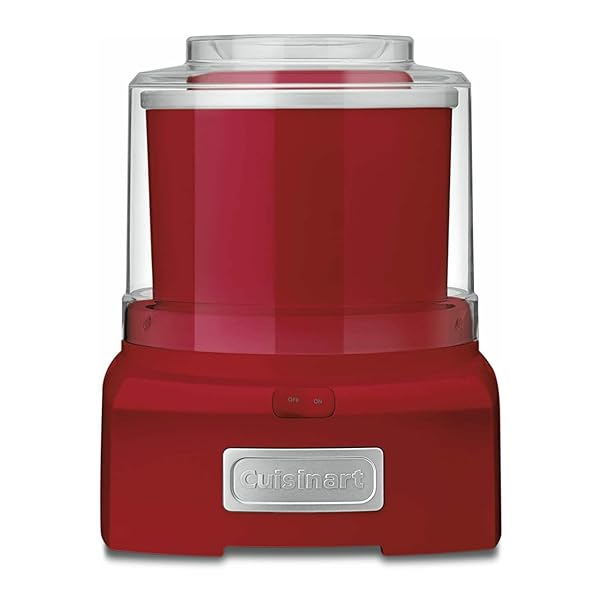 Cuisinart Ice Cream Maker Machine, 1.5 Quart Double Insulated Machine, Sorbet and Frozen Yogurt Maker, Ready in 20 Minutes, ICE-21RP1, Red