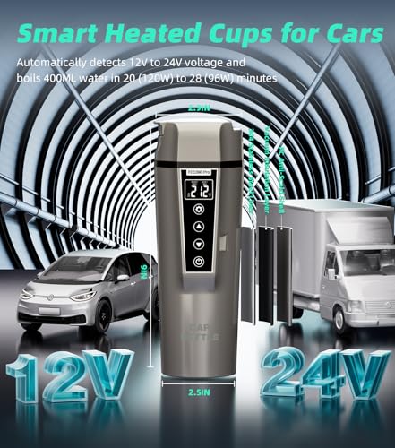 Blongky FCC390 PRO Portable Electric Car Kettle: 12V/24V Kettle Mini Water Boiler thumb #5