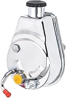 Vista 1 de PTNHZ Bomba de dirección asistida Saginaw serie P con polea de 5/8" de llave, eje cromado, reservorio para calle/rally, caja de engranajes