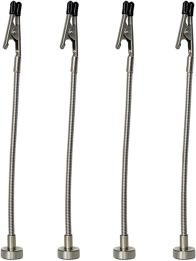 4PACK Soldering Helping Hands with Dual Clips – Adjustable Soldering Holders, Flexible Wire Clamps for PCB, Electronics, Repair, Jewelry Making, Soldering Accessories (Double headed, clamp)