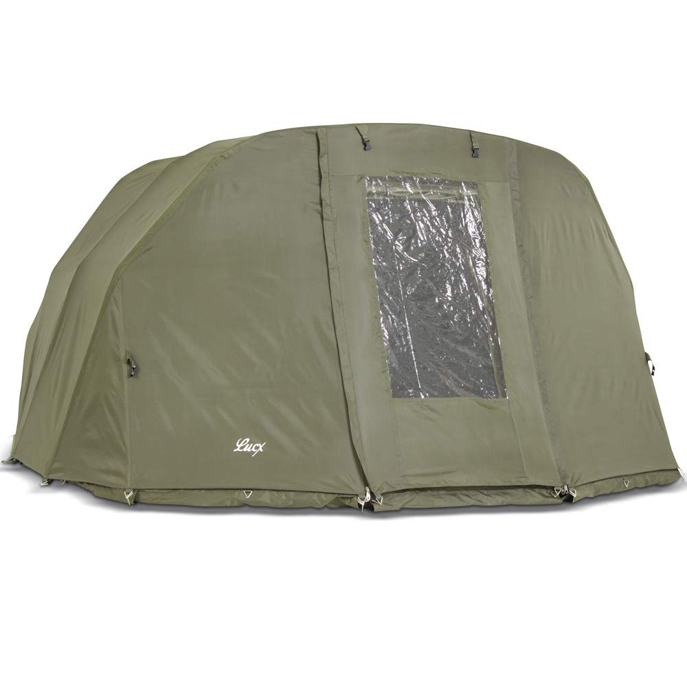 Lucx Winterskin Überwurf für Tiger Bivvy - wetterfester Overwrap für Angelzelt & Karpfenzelt - 10.000 mm Wassersäule, 210D PU Nylon, inkl. Tragetasche & Heringe
