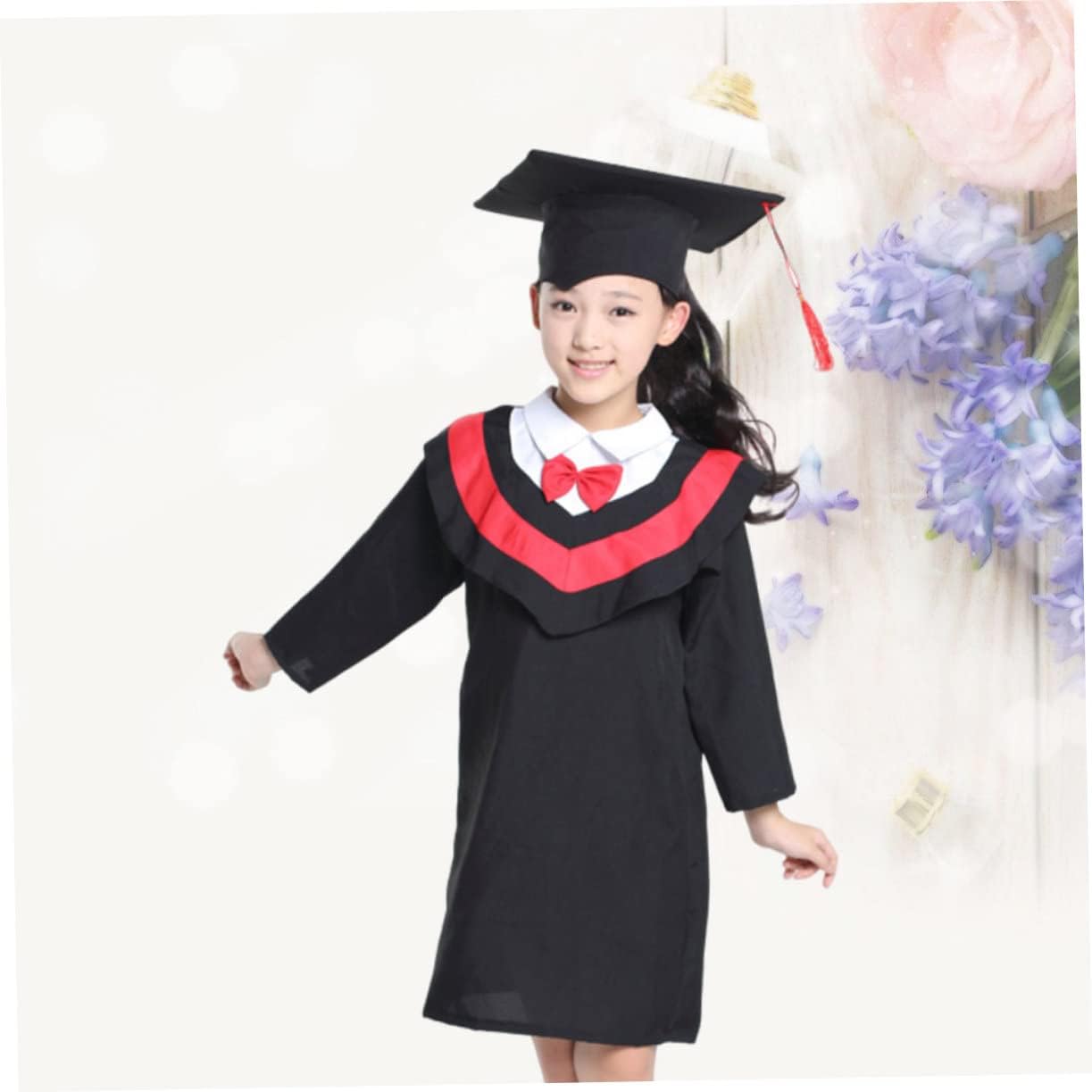 Graduation Gown and Cap Suits Dress up Graduation Gown and Hat Kindergarten Graduation Tassels