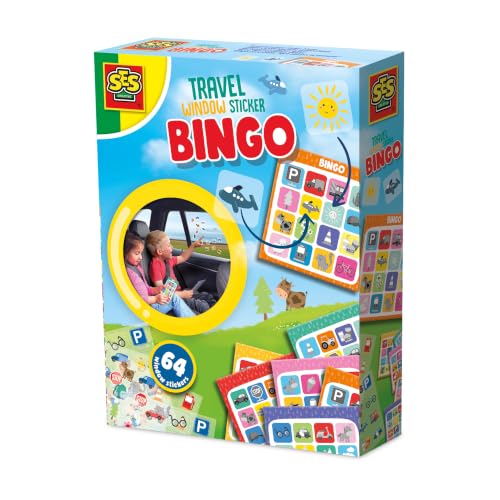 SES Creative 02238 Travel window sticker bingo - Re-usable...