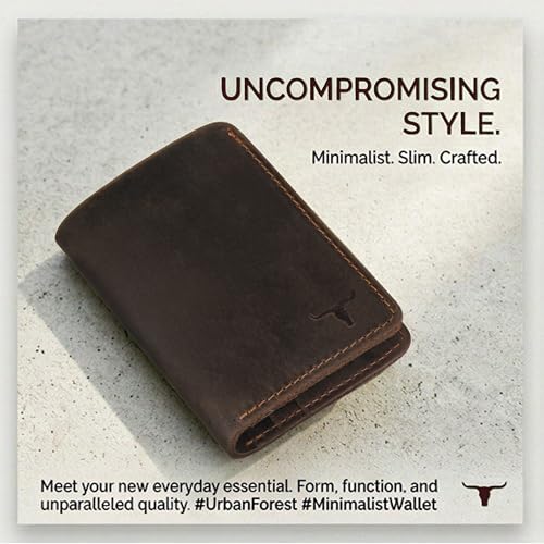 Image of URBAN FOREST Joe Vintage Brown Leather Wallet for Men