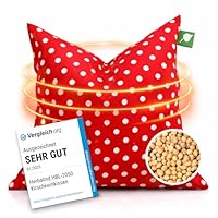 HERBALIND Das Original Kirschkernkissen Wärmekissen für die Mikrowelle 24x25 cm 550g Kirschkern - Handmade Germany Körnerkissen 100% Baumwolle - Geschenk Männer Frauen