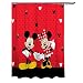 Disney Mickey Mouse and Minnie Mouse 70" x 72" Fabric Shower Curtain