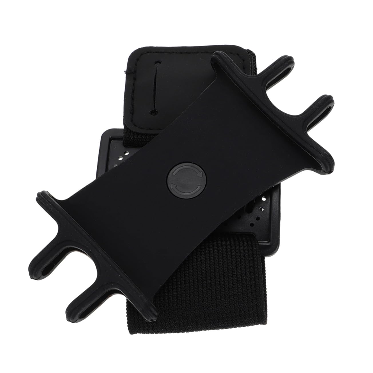 SHINEOFI 16 Pezzi braccialetto del cellulare tasti porta cellulare da polso piccolo Banda a braccio per telefono BASSO DEL BRANIO DI PELLA PELLITÀ Gel di silice Nero