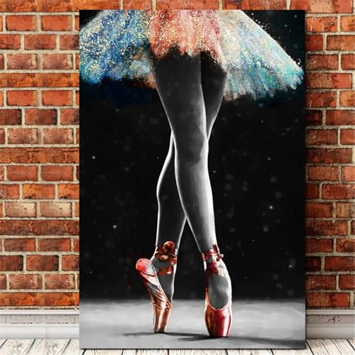 Affiche ballerine abstraite : décoration murale moderne sur toile de 60 x 90 cm