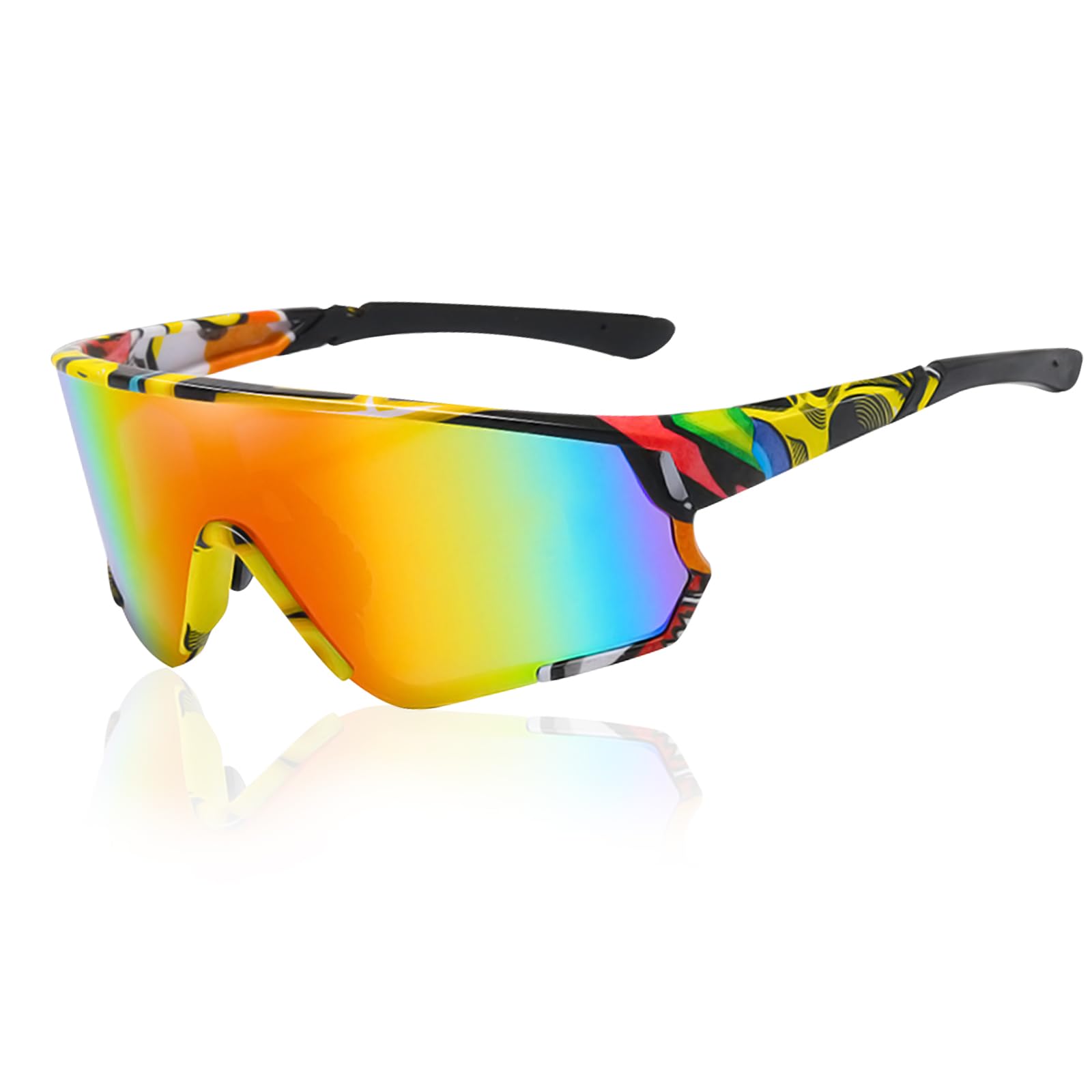 NAMIS Schnelle Brille Rave, Fahrrad Sonnenbrille Herren Damen UV400 Schutz Polarisierte Schnelle Sonnenbrille für Outdoorsport Radfahren Laufen Golf Wandern