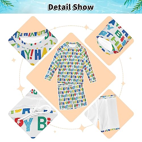 Dragon Tiger Boys Swimsuit Rash Guard Toddler Kids Long Sleeve Swim Shirt and Trunks 3-10T3