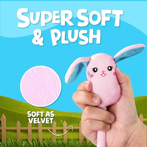 Image of BUNMO Cute Pens - Plush Fun Pens w /Soft Grip & 6 Colorful Refills - Gifts for Tweens - Fun Pencils for Kids - Bunny, Lamb, and Chicken - Gift for Teens - Squishies for Kids - Tiny Trio 3 Pack